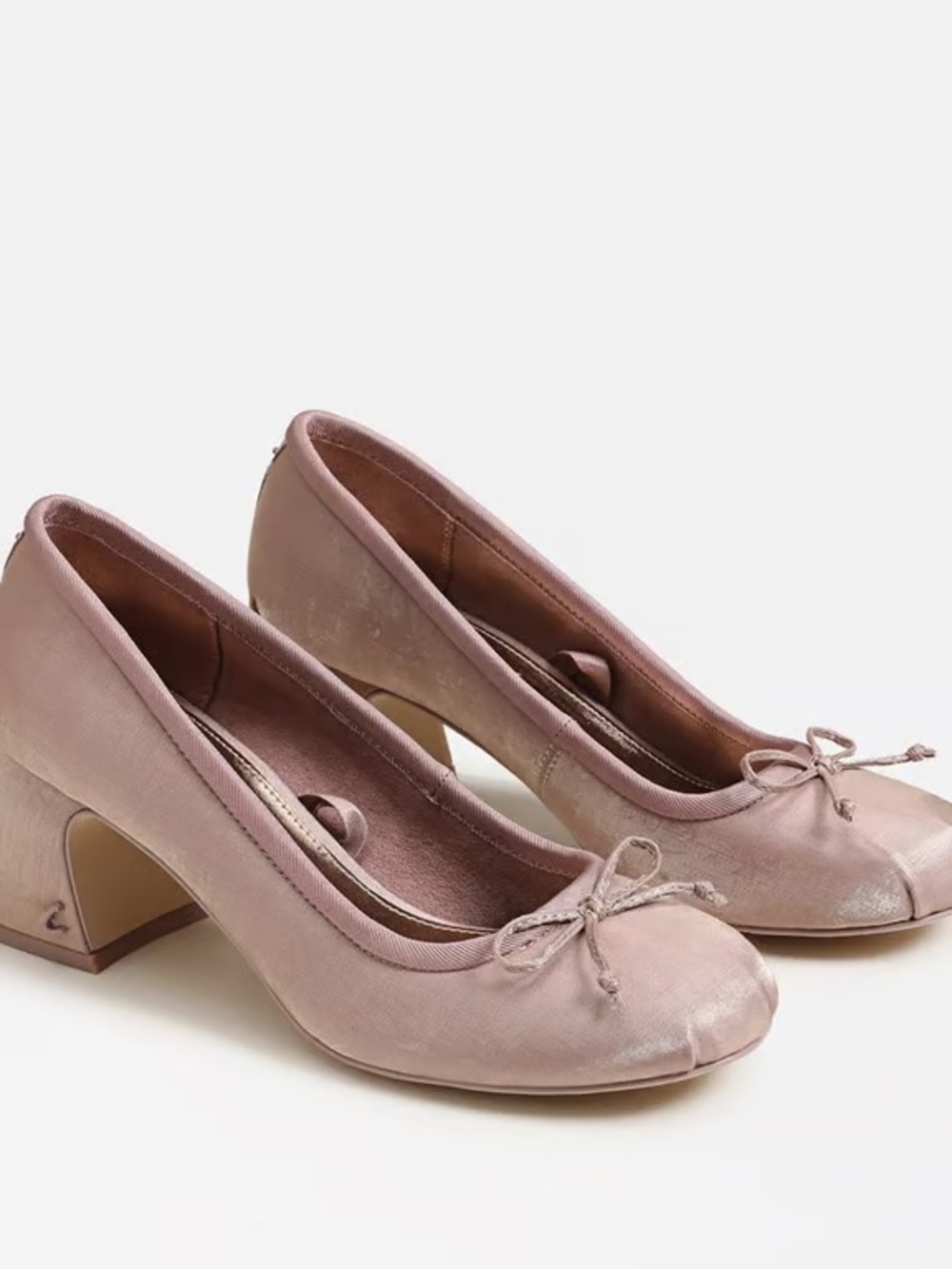 Della Wrap Up Block Heel Ballet